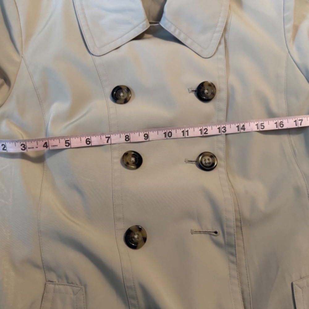 London Fog Women's Double Breasted Short Trench Coat - Picture 14 of 16